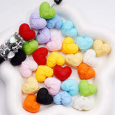 Matte Heart Beads Mix